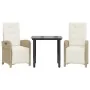 Sillas y mesita de jardín 3 piezas ratán sintético cojín beige de , Conjuntos de jardín - Ref: Foro24-3212577, Precio: 352,85...
