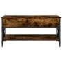 Mesa de centro madera ingeniería metal roble humo 100x50x50 cm de , Mesas de centro - Ref: Foro24-845358, Precio: 87,76 €, De...