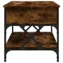 Mesa de centro madera ingeniería metal roble humo 100x50x50 cm de , Mesas de centro - Ref: Foro24-845358, Precio: 87,76 €, De...
