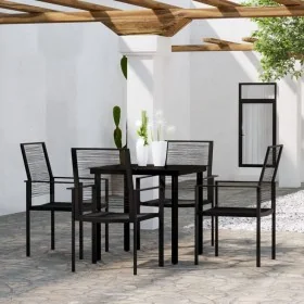 Juego de comedor de jardín 5 piezas negro von , Gartensets - Ref: Foro24-3099198, Preis: 257,61 €, Rabatt: %