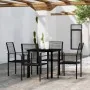Juego de comedor de jardín 5 piezas negro de , Conjuntos de jardín - Ref: Foro24-3099198, Precio: 257,23 €, Descuento: %