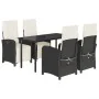 Set de muebles jardín 5 pzas con cojines ratán sintético negro de , Conjuntos de jardín - Ref: Foro24-3212523, Precio: 668,30...