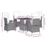 Set de muebles jardín 5 pzas con cojines ratán sintético negro by , Garden sets - Ref: Foro24-3277446, Price: 599,28 €, Disco...