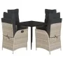 Set comedor de jardín 5 pzas cojines ratán sintético gris claro von , Gartensets - Ref: Foro24-3213275, Preis: 625,61 €, Raba...