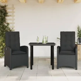 Set comedor de jardín 3 pzas con cojines ratán sintético negro von , Gartensets - Ref: Foro24-3212320, Preis: 316,58 €, Rabat...