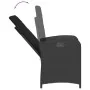 Set comedor de jardín 3 pzas con cojines ratán sintético negro by , Garden sets - Ref: Foro24-3212320, Price: 316,62 €, Disco...