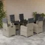 Set comedor jardín 7 pzas y cojines ratán sintético gris claro by , Garden sets - Ref: Foro24-3212426, Price: 954,93 €, Disco...