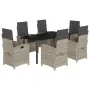 Set comedor jardín 7 pzas y cojines ratán sintético gris claro by , Garden sets - Ref: Foro24-3212426, Price: 954,93 €, Disco...