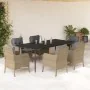 Set comedor de jardín 7 pzas con cojines ratán sintético beige von , Gartensets - Ref: Foro24-3211981, Preis: 835,92 €, Rabat...