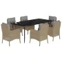 Set comedor de jardín 7 pzas con cojines ratán sintético beige von , Gartensets - Ref: Foro24-3211981, Preis: 835,92 €, Rabat...