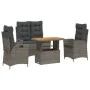 Juego de comedor de jardín 4 piezas con cojines ratán PE gris von , Gartensets - Ref: Foro24-3277467, Preis: 552,46 €, Rabatt: %