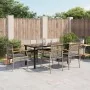 Set comedor jardín 7 pzas y cojines ratán sintético gris by , Garden sets - Ref: Foro24-3213621, Price: 507,17 €, Discount: %