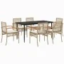 Set comedor de jardín 7 pzas con cojines ratán sintético beige von , Gartensets - Ref: Foro24-3213628, Preis: 538,39 €, Rabat...
