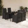 Set de muebles jardín 5 pzas con cojines ratán sintético negro by , Garden sets - Ref: Foro24-3212537, Price: 610,58 €, Disco...