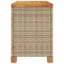 Caja de almacenaje jardín madera acacia ratán beige 80x40x48 cm by , Outdoor storage boxes - Ref: Foro24-366284, Price: 116,3...