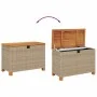 Caja de almacenaje jardín madera acacia ratán beige 80x40x48 cm by , Outdoor storage boxes - Ref: Foro24-366284, Price: 116,3...