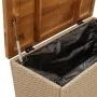 Caja de almacenaje jardín madera acacia ratán beige 80x40x48 cm by , Outdoor storage boxes - Ref: Foro24-366284, Price: 116,3...