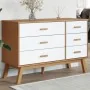 Mesita de noche OLDEN madera maciza de pino blanco y marrón von , Schubladen - Ref: Foro24-358593, Preis: 185,02 €, Rabatt: %