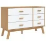 Mesita de noche OLDEN madera maciza de pino blanco y marrón von , Schubladen - Ref: Foro24-358593, Preis: 185,02 €, Rabatt: %