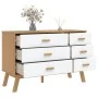 Mesita de noche OLDEN madera maciza de pino blanco y marrón von , Schubladen - Ref: Foro24-358593, Preis: 185,02 €, Rabatt: %