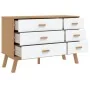 Mesita de noche OLDEN madera maciza de pino blanco y marrón von , Schubladen - Ref: Foro24-358593, Preis: 185,02 €, Rabatt: %
