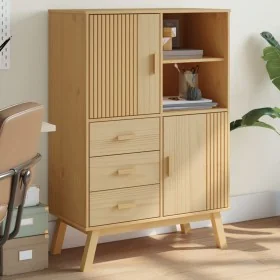 Aparador OLDEN madera maciza de pino marrón 85x43x125 cm by , Sideboards - Ref: Foro24-358615, Price: 295,41 €, Discount: %