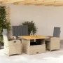Set de comedor jardín con cojines 4 pzas ratán sintético beige by , Garden sets - Ref: Foro24-3277368, Price: 619,31 €, Disco...
