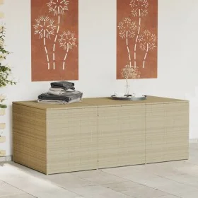 Caja de almacenaje de jardín ratán sintético beige mezcla 984L von , Aufbewahrungsboxen für den Außenbereich - Ref: Foro24-36...