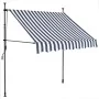 Toldo manual retráctil con LED azul y blanco 100 cm by , Awnings - Ref: Foro24-145841, Price: 78,07 €, Discount: %