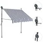 Toldo manual retráctil con LED azul y blanco 100 cm by , Awnings - Ref: Foro24-145841, Price: 78,07 €, Discount: %