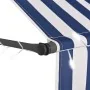 Toldo manual retráctil con LED azul y blanco 100 cm by , Awnings - Ref: Foro24-145841, Price: 78,07 €, Discount: %