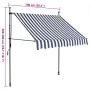 Toldo manual retráctil con LED azul y blanco 100 cm by , Awnings - Ref: Foro24-145841, Price: 78,07 €, Discount: %