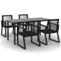 Juego de comedor de jardín 5 piezas ratán PVC negro von , Gartensets - Ref: Foro24-3156544, Preis: 414,41 €, Rabatt: %