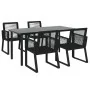 Juego de comedor de jardín 5 piezas ratán PVC negro von , Gartensets - Ref: Foro24-3156544, Preis: 414,41 €, Rabatt: %