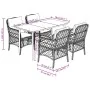 Set comedor de jardín 5 pzas cojines ratán sintético gris claro by , Garden sets - Ref: Foro24-3212168, Price: 515,13 €, Disc...