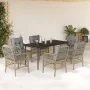 Set comedor de jardín 7 pzas con cojines ratán sintético beige by , Garden sets - Ref: Foro24-3212156, Price: 725,96 €, Disco...