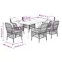 Set comedor de jardín 7 pzas con cojines ratán sintético beige by , Garden sets - Ref: Foro24-3212163, Price: 759,40 €, Disco...