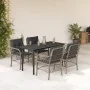 Set comedor de jardín 5 pzas cojines ratán sintético gris claro by , Garden sets - Ref: Foro24-3212175, Price: 492,80 €, Disc...