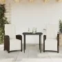Sillas y mesita de jardín con cojines 3 piezas ratán PE marrón de , Conjuntos de jardín - Ref: Foro24-3212542, Precio: 372,03...