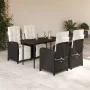 Set de muebles jardín 5 pzas con cojines ratán sintético negro von , Gartensets - Ref: Foro24-3212516, Preis: 659,26 €, Rabat...