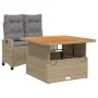 Set comedor de jardín 2 pzas con cojines ratán sintético beige de , Conjuntos de jardín - Ref: Foro24-3277427, Precio: 385,71...