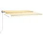 Toldo manual retráctil con LED amarillo y blanco 450x300 cm by , Awnings - Ref: Foro24-3069763, Price: 502,91 €, Discount: %