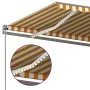 Toldo automático LED sensor de viento amarillo blanco 400x350cm by , Awnings - Ref: Foro24-3069833, Price: 899,05 €, Discount: %