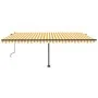Toldo automático LED sensor de viento amarillo blanco 500x350cm by , Awnings - Ref: Foro24-3069873, Price: 785,71 €, Discount: %