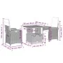 Set comedor de jardín 3 pzas con cojines ratán sintético negro by , Garden sets - Ref: Foro24-3277375, Price: 341,43 €, Disco...