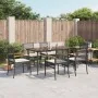 Set de comedor de jardín 7 pzas y cojines ratán sintético negro by , Garden sets - Ref: Foro24-3213600, Price: 489,41 €, Disc...