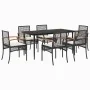 Set de comedor de jardín 7 pzas y cojines ratán sintético negro by , Garden sets - Ref: Foro24-3213600, Price: 489,41 €, Disc...