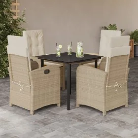 Set comedor de jardín 5 pzas con cojines ratán sintético beige von , Gartensets - Ref: Foro24-3212381, Preis: 570,66 €, Rabat...