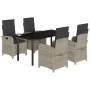 Set comedor de jardín 5 pzas cojines ratán sintético gris claro by , Garden sets - Ref: Foro24-3212424, Price: 664,11 €, Disc...