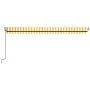 Toldo retráctil automático amarillo y blanco 500x300 cm by , Awnings - Ref: Foro24-3069148, Price: 458,03 €, Discount: %